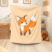 Niedlich Little Fox Peach Beige Fleecedecke