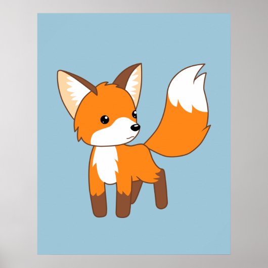 Niedlich Little Fox Poster (Vorne)