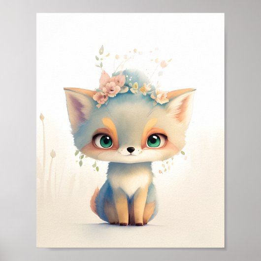 Niedlich Little Fox Poster (Vorne)
