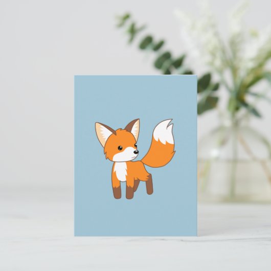 Niedlich Little Fox Postkarte (Stehend Vorderseite)