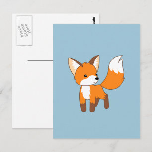 Niedlich Little Fox Postkarte