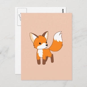 Niedlich Little Fox Postkarte