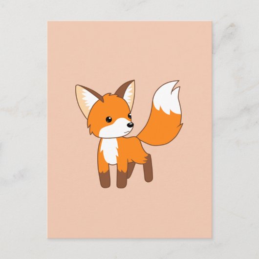 Niedlich Little Fox Postkarte (Vorderseite)