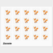 Niedlich Little Fox Quadratischer Aufkleber (Blatt)