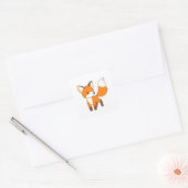 Niedlich Little Fox Quadratischer Aufkleber (Umschlag)