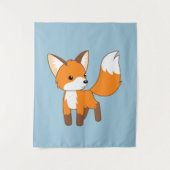 Niedlich Little Fox Wandteppich (Vorderseite)