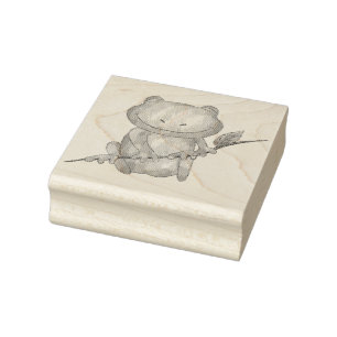 Niedlich Little Froggy   Briefmarke der Holzkunst Gummistempel