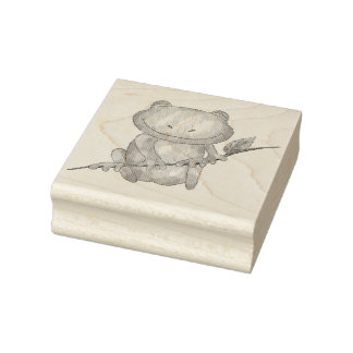 Niedlich Little Froggy | Briefmarke der Holzkunst Gummistempel
