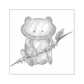 Niedlich Little Froggy | Briefmarke der Holzkunst Gummistempel (Prägung)