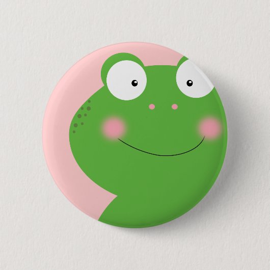 Niedlich Little Froggy Button (Vorderseite)
