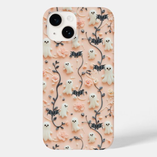 Niedlich Little Ghost Floral 3D Phone Case (Rückseite)