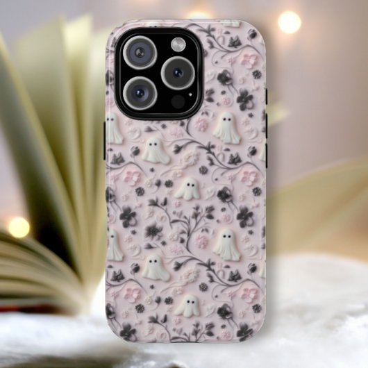 Niedlich Little Ghost Floral 3D Phone Case