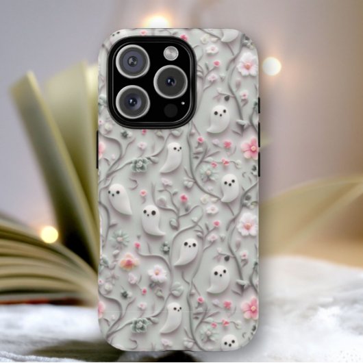 Niedlich Little Ghost Floral 3D Phone Case