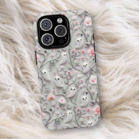 Niedlich Little Ghost Floral 3D Phone Case