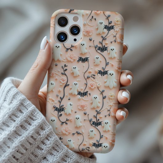 Niedlich Little Ghost Floral 3D Phone Case