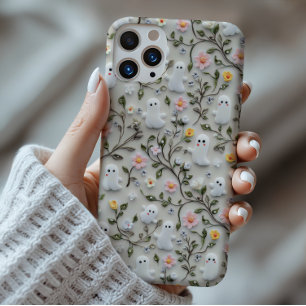 Niedlich Little Ghost Floral 3D Phone Case