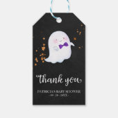 Niedlich Little Ghost Halloween Kinderdusche Danke Geschenkanhänger (Vorderseite)