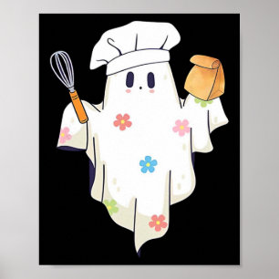 Niedlich Little Ghost Koch Funny Lunch Teateria Poster