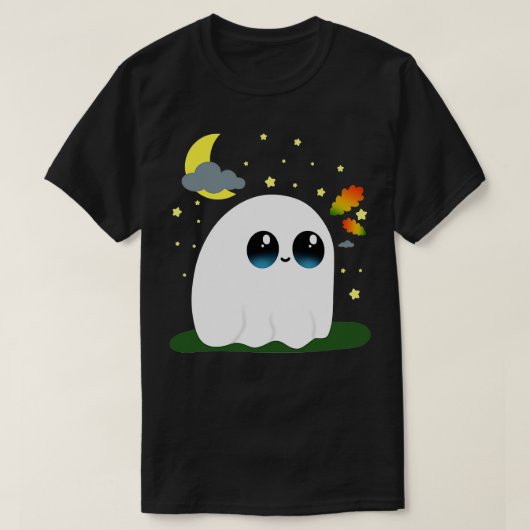 Niedlich Little Ghostie Fall Scene TShirt (Design vorne)