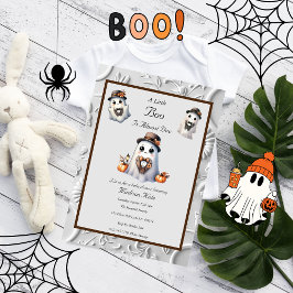 Niedlich Little Girl Boo Halloween Kinderdusche Einladung