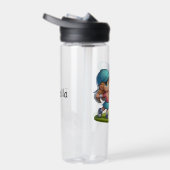 Niedlich Little Girl Disk Golf Cartoon Personalisi Trinkflasche (Rechts)