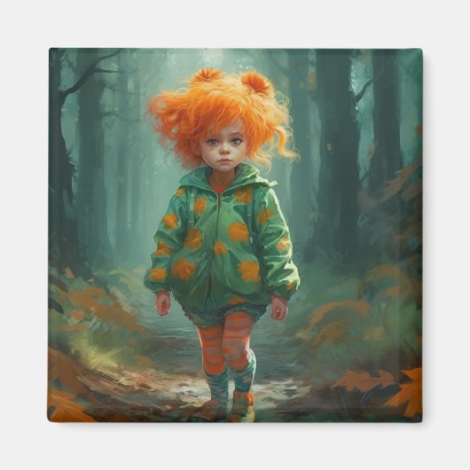 Niedlich Little Girl Magnet (Vorne)