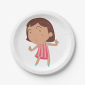 Niedlich Little Girl Paper-Teller Pappteller (Vorderseite)