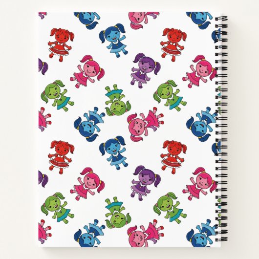 Niedlich Little Girl Pattern Notizblock (Rückseite)