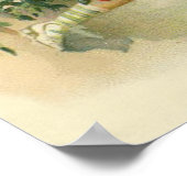 Niedlich Little Girl Pink Roses Poster (Ecke)