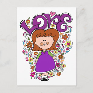 Niedlich Little Girl Postkarte