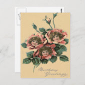 Niedlich Little Girl Rose Postkarte (Vorne/Hinten)