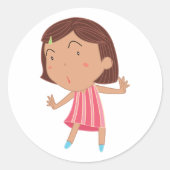 Niedlich Little Girl Stickers (Vorderseite)