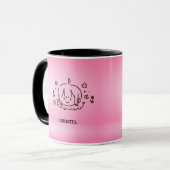 Niedlich Little Girl Tasse Rosa Personalisiert (Vorderseite Links)