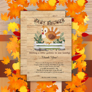 Niedlich Little Gobble Türkei Babydusche Dankeskarte