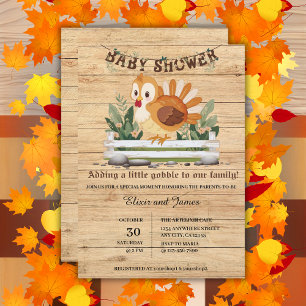Niedlich Little Gobble Türkei Babydusche Einladung