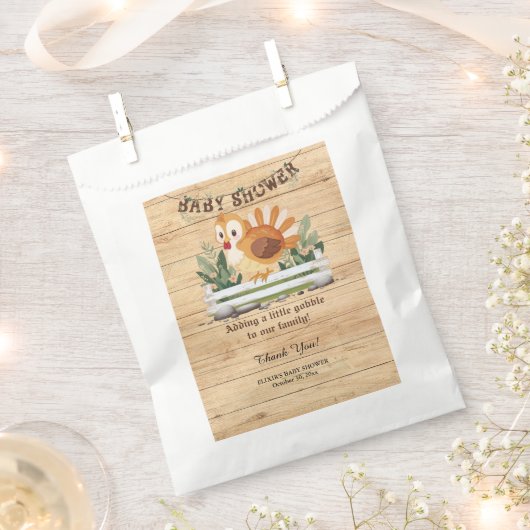 Niedlich Little Gobble Türkei Babydusche Geschenktütchen (Ausgeschnitten)