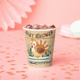 Niedlich Little Gobble Türkei Babydusche Pappbecher