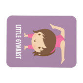 Niedlich Little Gymnast Girl Gymnastik Pose Magnet (Horizontal)