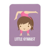 Niedlich Little Gymnast Girl Gymnastik Pose Magnet (Vertikal)