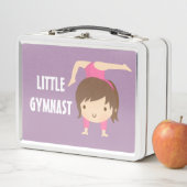 Niedlich Little Gymnast Girl Gymnastik Pose Mittag Metall Brotdose (Beispiel)