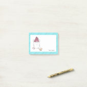 Niedlich Little Hamster Blue Custom Post-it Klebezettel (Auf Schreibtisch)