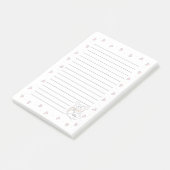 Niedlich Little Hamster Hearts Monogram Post-it Klebezettel (angewinkelt)