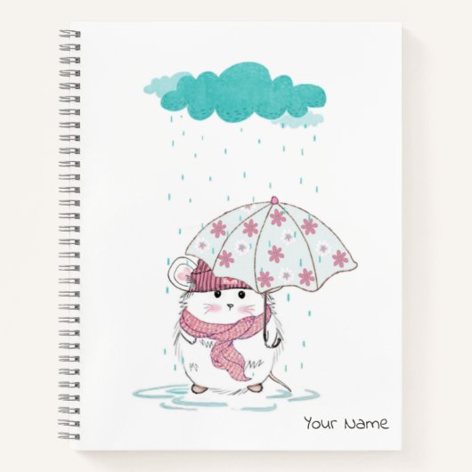 Niedlich Little Hamster Individuelle Name White Notizblock (Vorderseite)