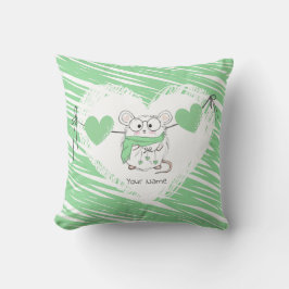 Niedlich Little Hamster Name Green Kissen