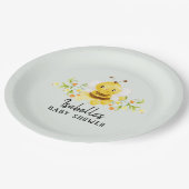 Niedlich Little Honeybee Babydusche Pappteller (Schrägansicht)