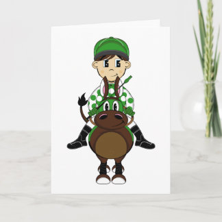 Niedlich Little Jockey Card Karte
