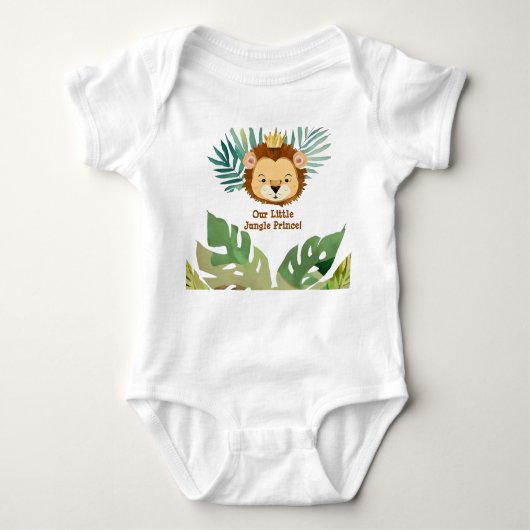 Niedlich Little Jungle Lion Birthday Baby Strampler (Vorderseite)