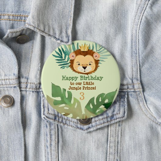 Niedlich Little Jungle Lion Birthday Button (Beispiel)