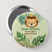 Niedlich Little Jungle Lion Birthday Button (Vorne & Hinten)