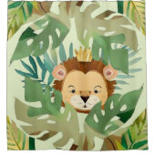 Niedlich Little Jungle Lion Birthday Duschvorhang (Vorderseite)